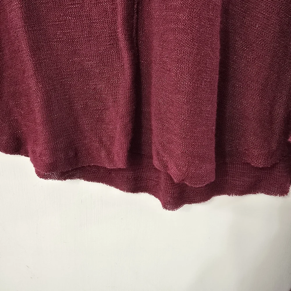 We The Intimately Free People Movement Bae Bae Layering Top NEW Burgundy Size S